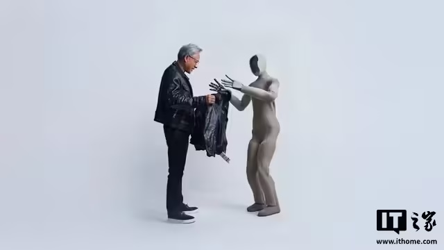 人形机器人给黄仁勋递上皮衣，1X、英伟达联手搞事情(图1)